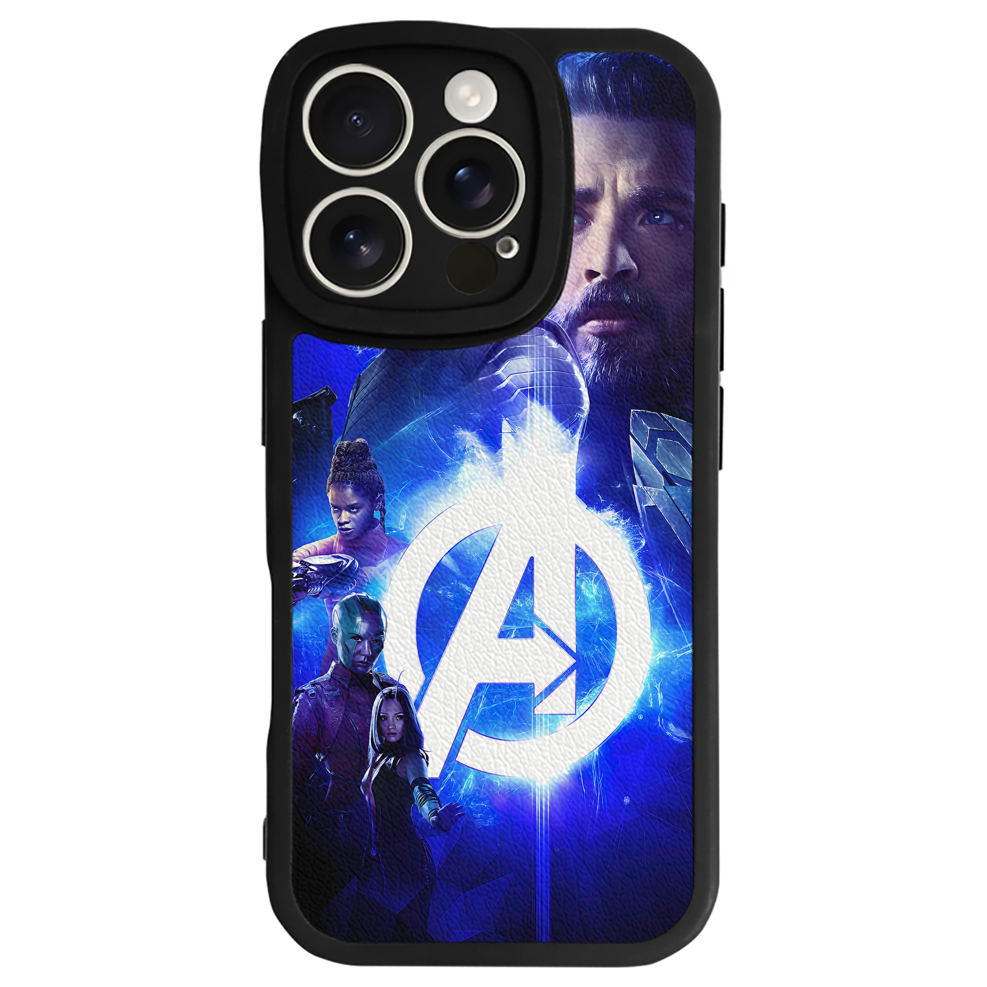 （画像用） アベンジャーズ The Avengers 【iPhone 16シリーズ対応】シリコンスマホケース（レザー調） 材質：シリコン